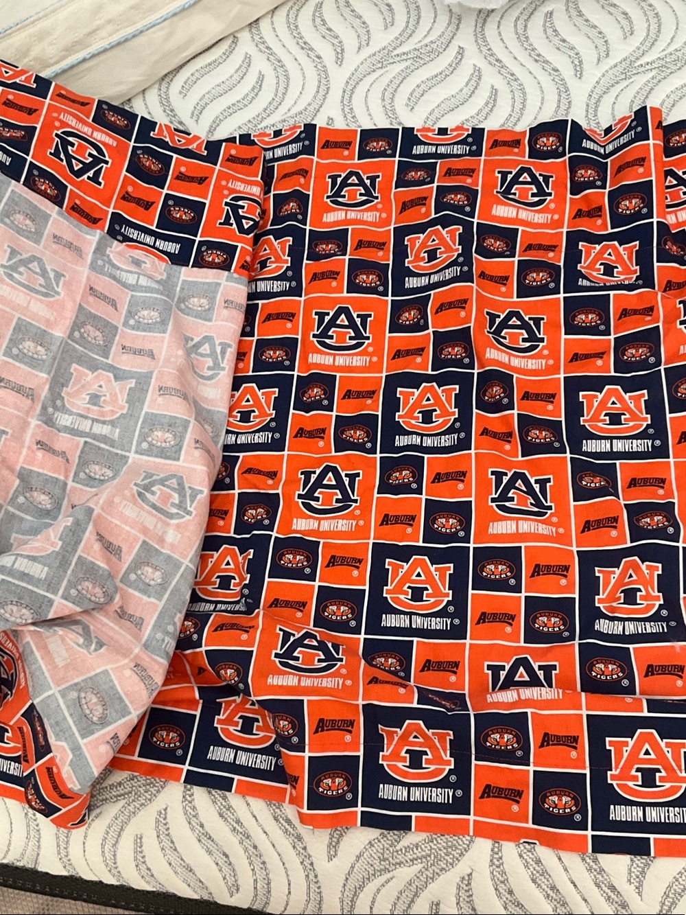 Auburn University NCAA Orange & Navy Curtain Panel set of 2